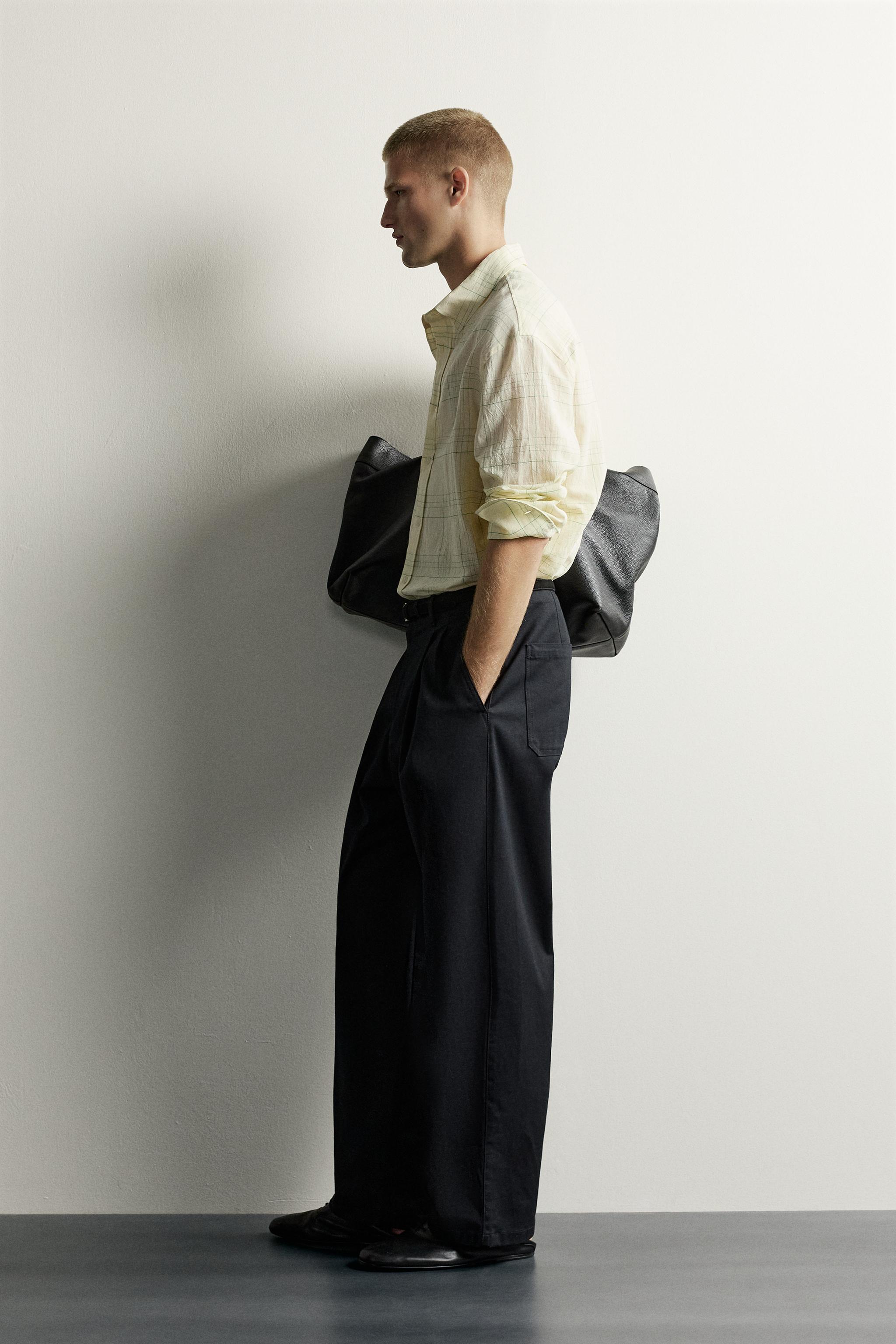 COTTON-LINEN CHECK SHIRT